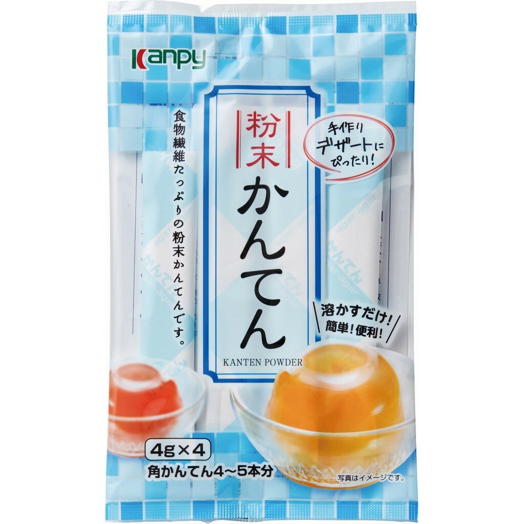 日本 KANPY 寒天粉 4g X 4條入 果凍粉 非吉利丁 膳食纖維