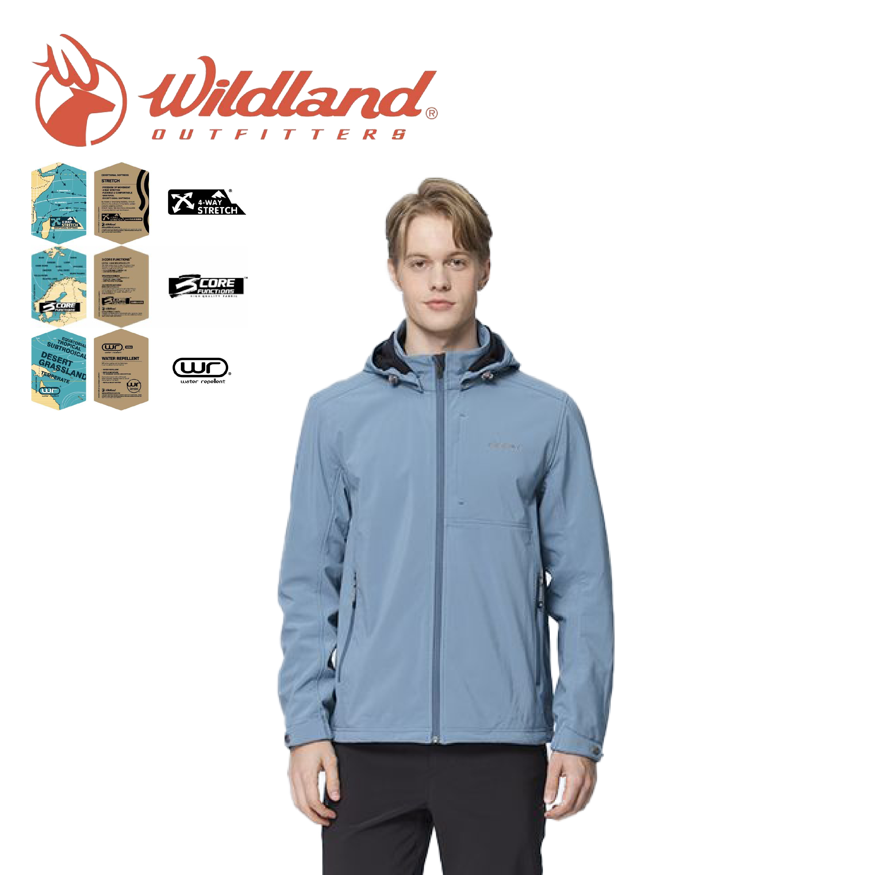 Wildland 荒野 超輕三層山旅機能外套 男款 (2色) 05WW2902