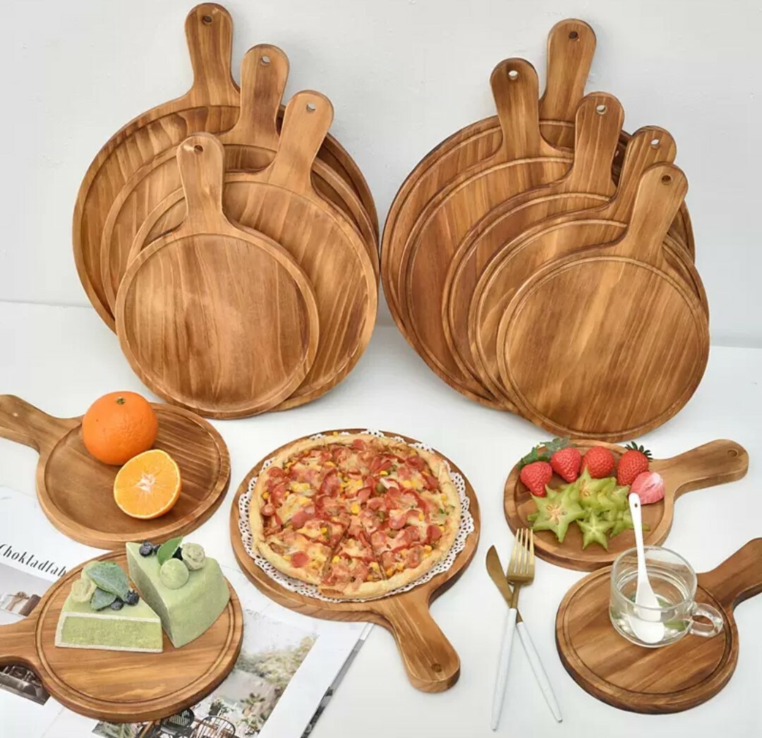 日式風格實木比薩盤(點心盤)