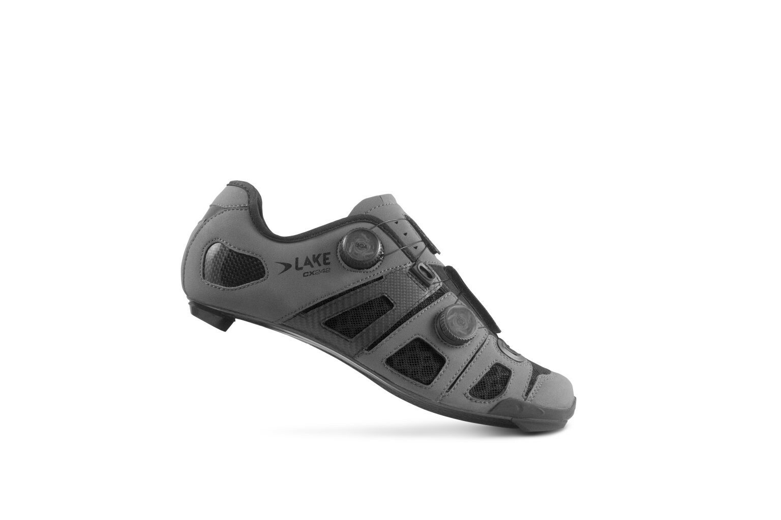 【LAKE】 CX242-長程耐力鞋款 碳纖底卡鞋 亞洲寬楦版/深灰