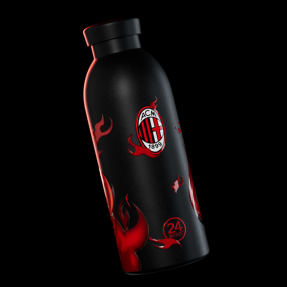 義大利 24Bottles 不鏽鋼雙層保溫瓶 500ml - 限量聯名 AC Milan X 24Bottles