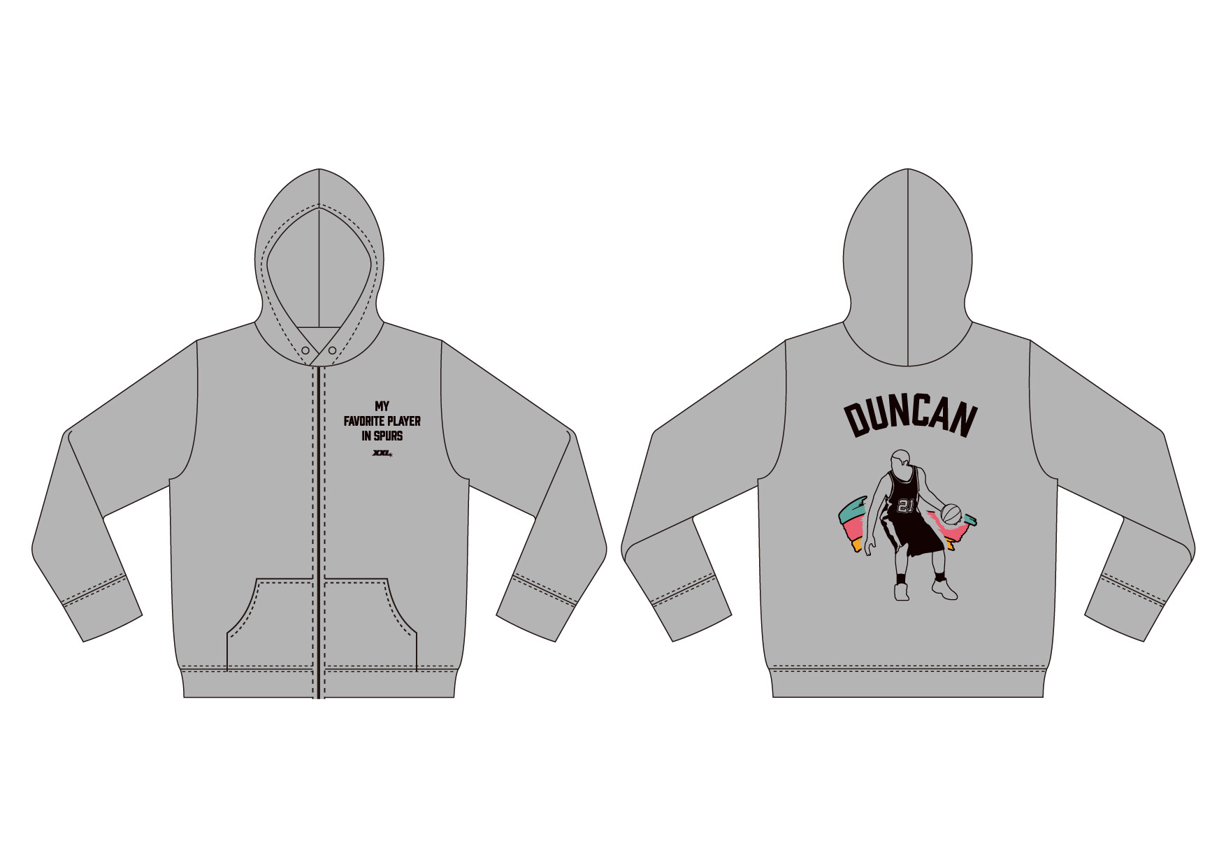 MY FAVORITE PLAYER IN SPURS 馬刺拉鍊夾克