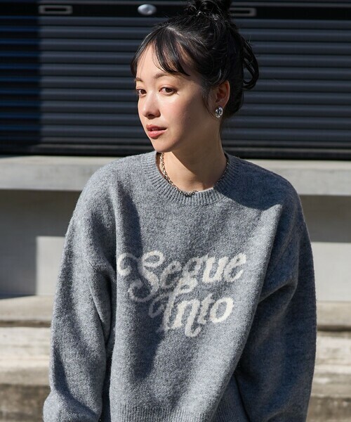 FREAK'S STORE /  jacquard logo knit