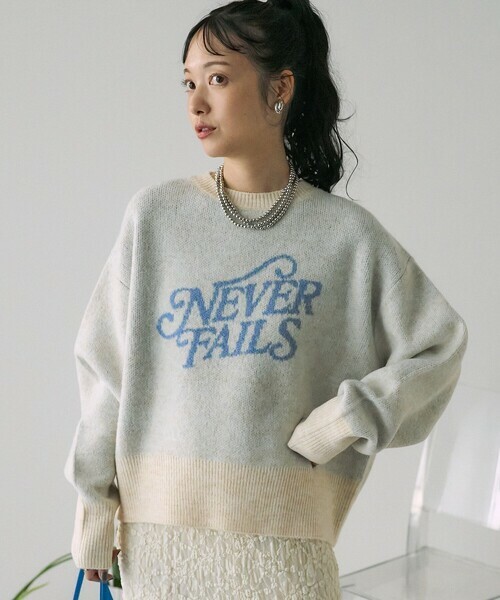 FREAK'S STORE /  jacquard logo knit