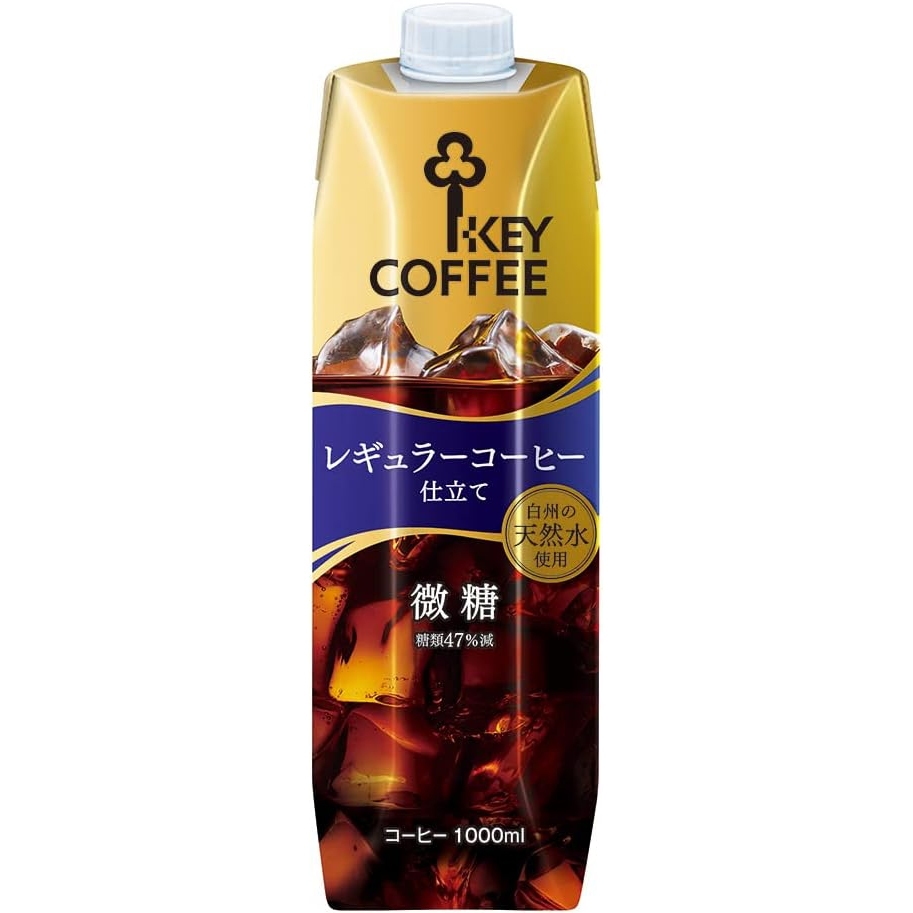 日本 Key Doors 即飲咖啡 1000ml 微糖 天然水 罐裝