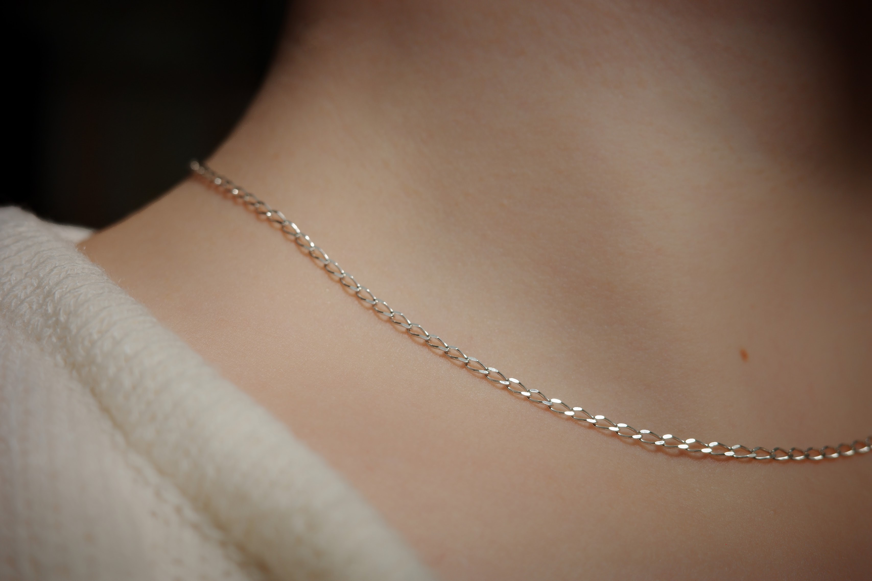 925銀 - 扁平橢圓鍊