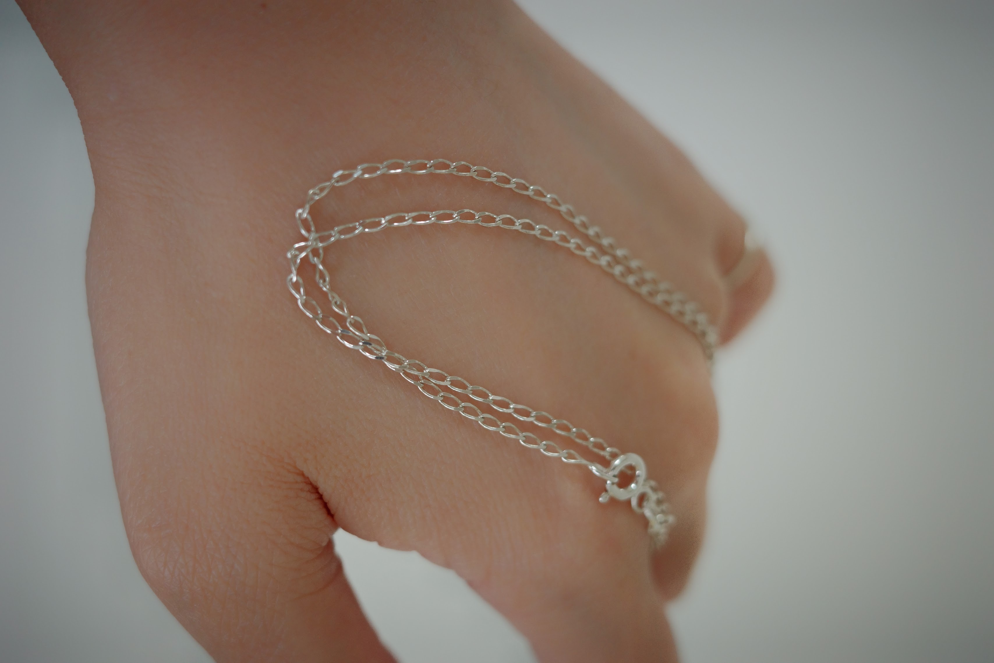 925銀 - 扁平橢圓鍊