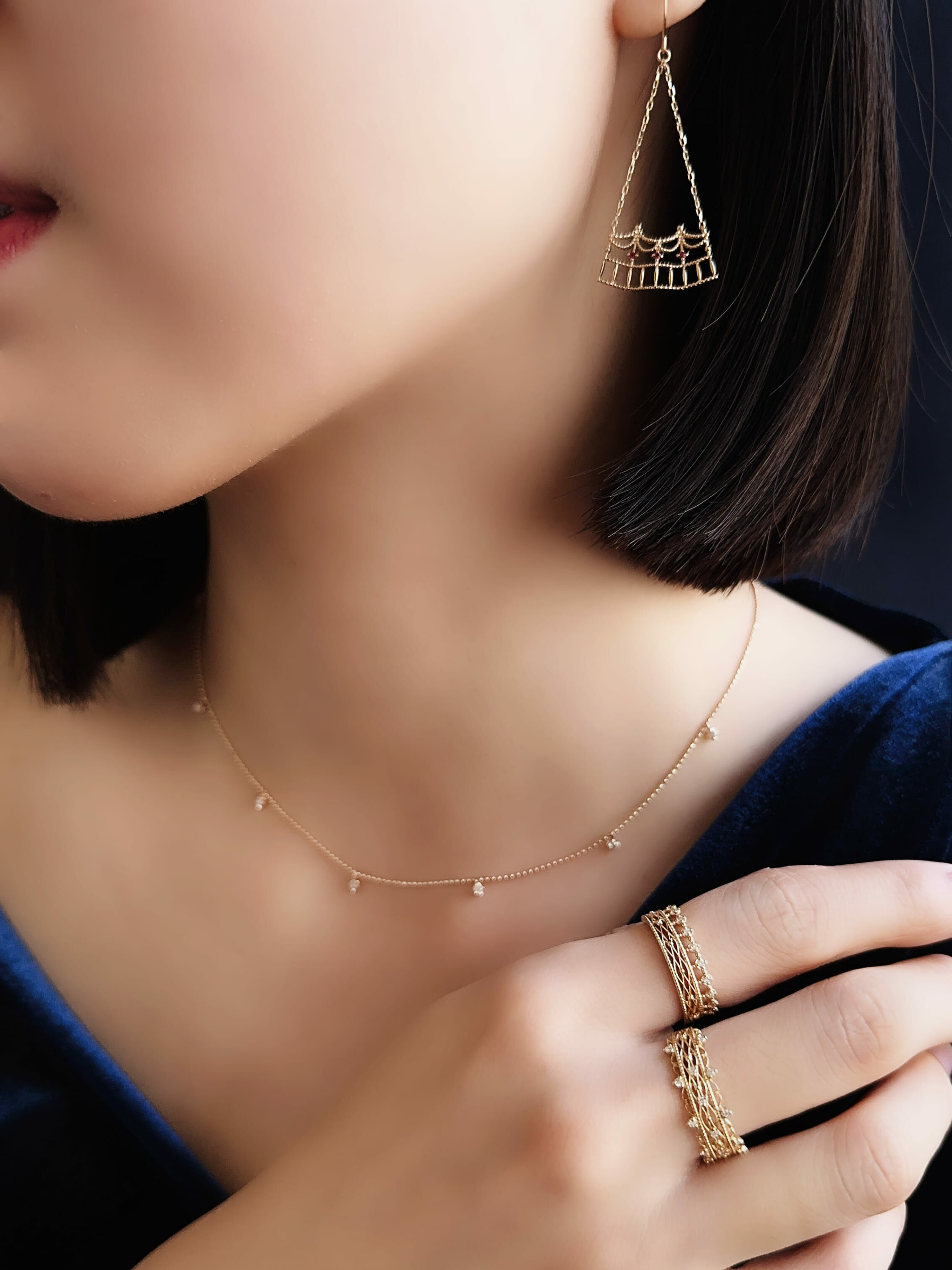 七分音符鑽石項鍊