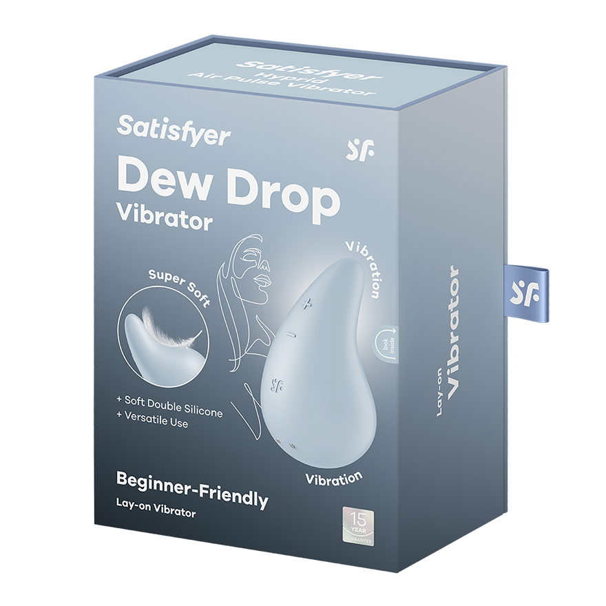 Satisfyer Dew Drop 柔軟矽膠震動器 藍色