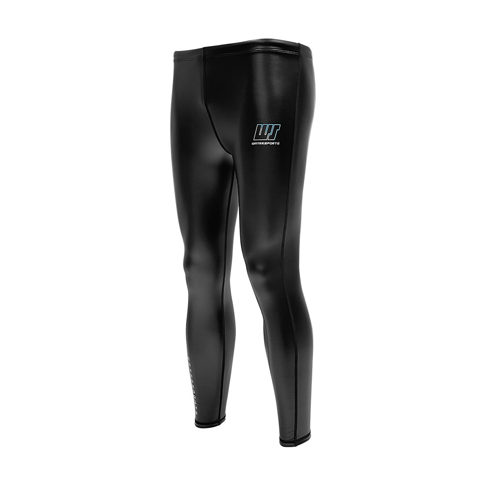 1mm 中性 PU 塗層游泳抓毛保暖長褲 - 黑