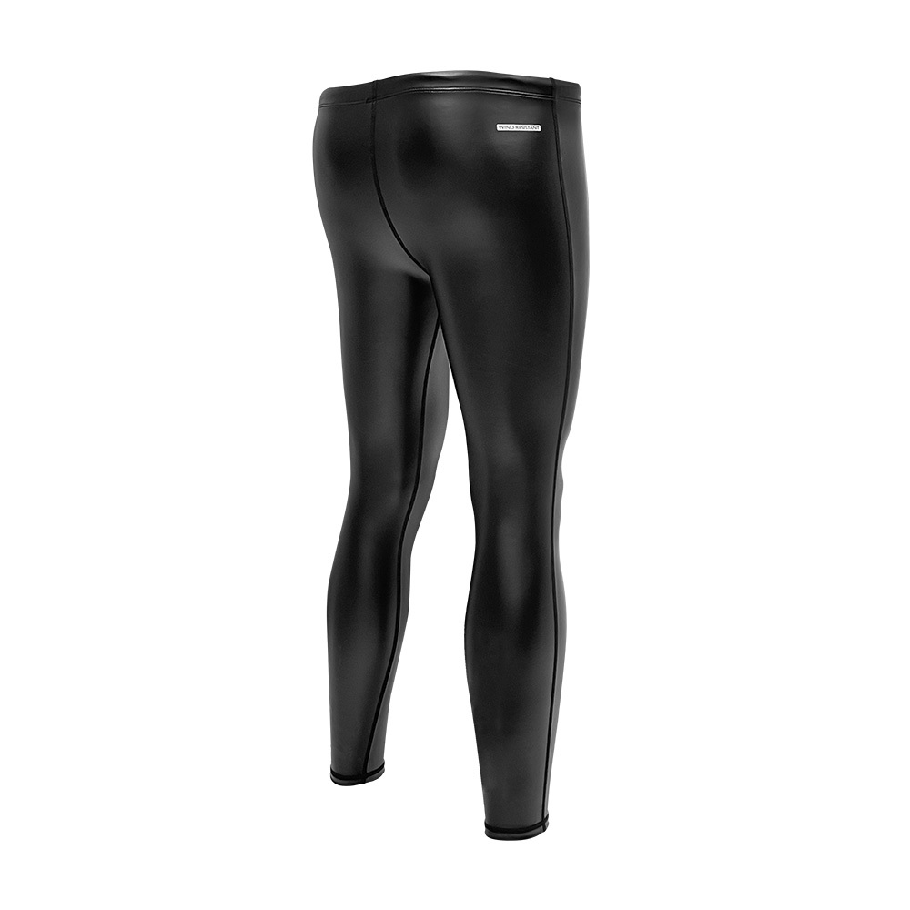 1mm 中性 PU 塗層游泳抓毛保暖長褲 - 黑