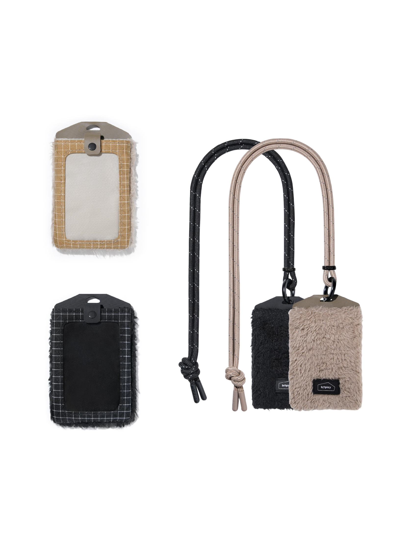 bitplay | Short-Pile Badge Holder 短版毛絨證件套 (附6mm頸掛繩)【bitplay官方授權經銷】
