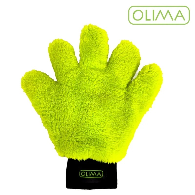OLIMA 5指山洗車手套 加厚雙面 洗車手套 珊瑚絨手套 五指洗車手套