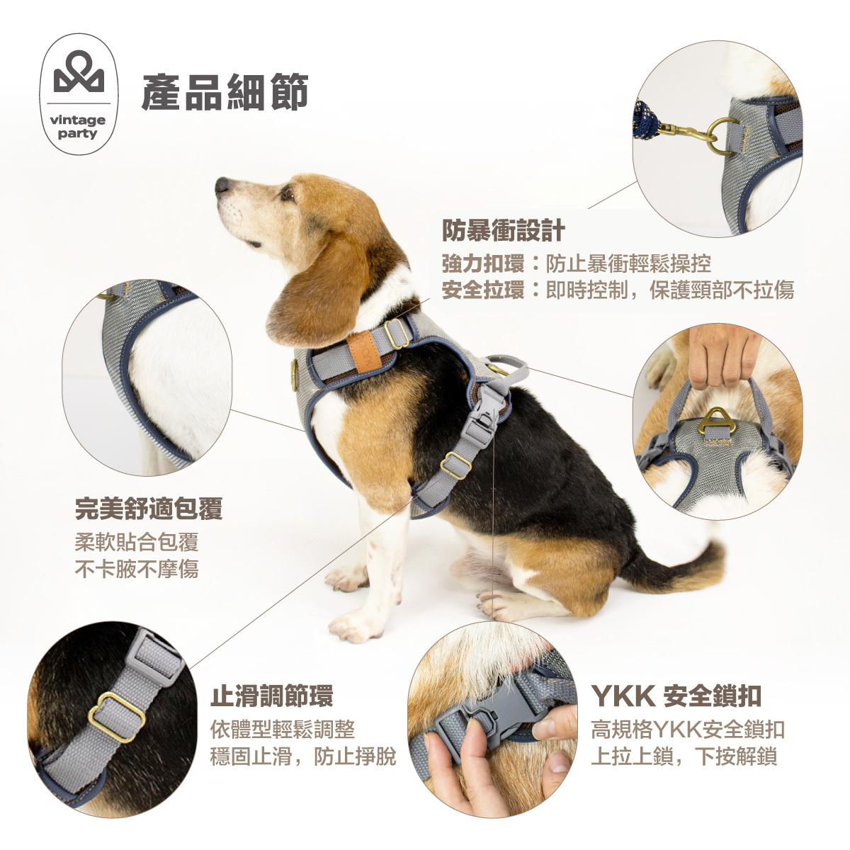 《官網限定》CoolFit 復古運動款 3扣H型胸背帶