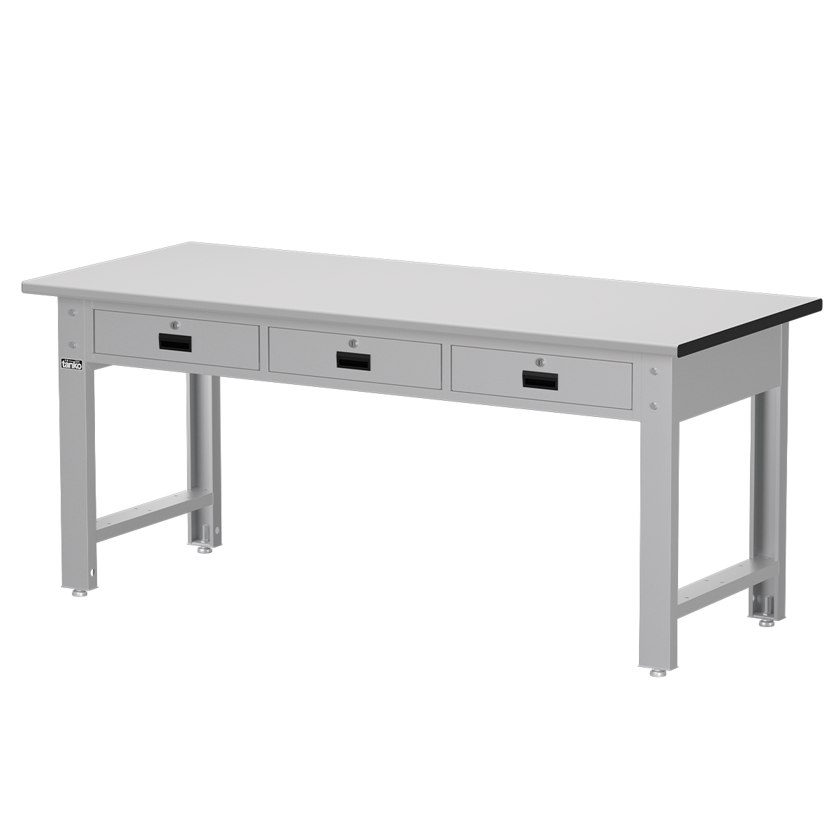臺灣製造-天鋼 標準型三抽屜工作桌 WBT-6203F 耐磨桌板 寬1800mm 適合包裝作業廠、儀器存放、教室、展示廳