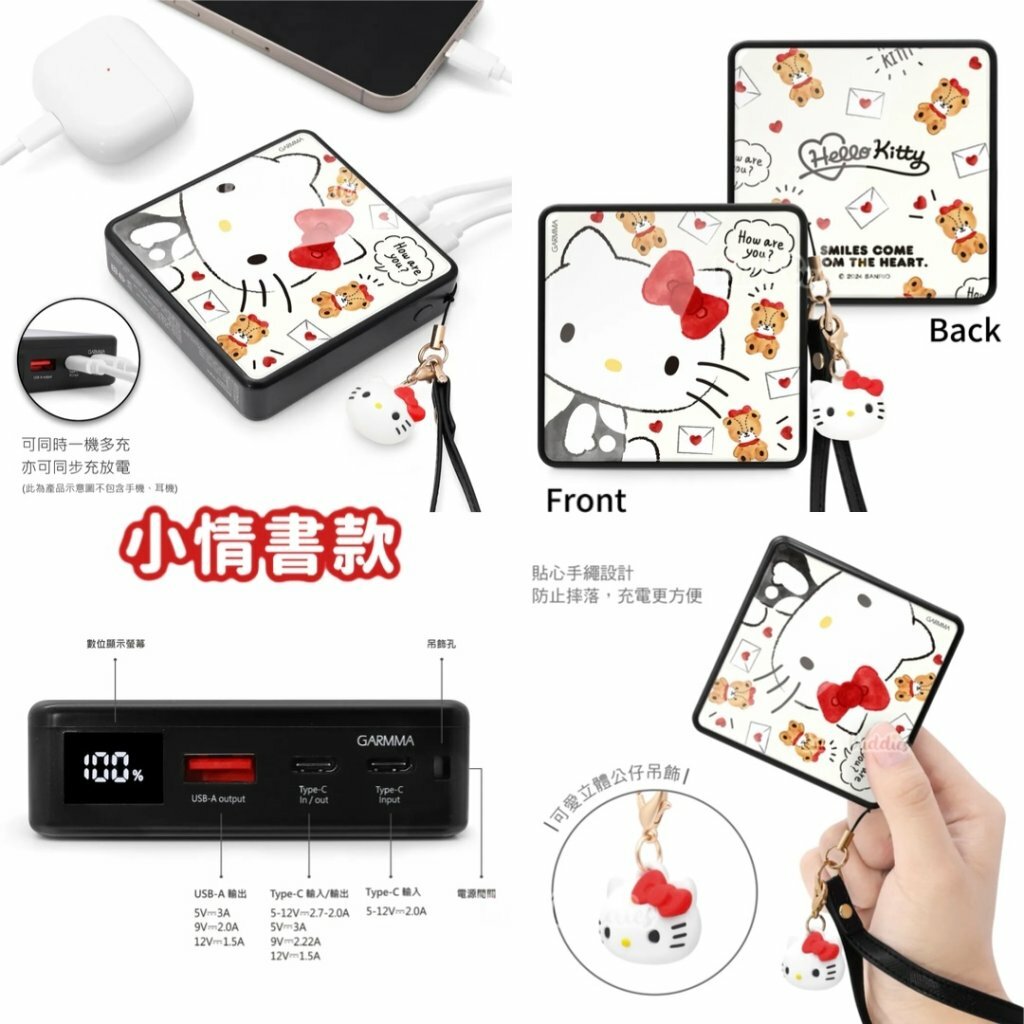 台灣 Sanrio x GARMMA 數位顯示PD快速充電器