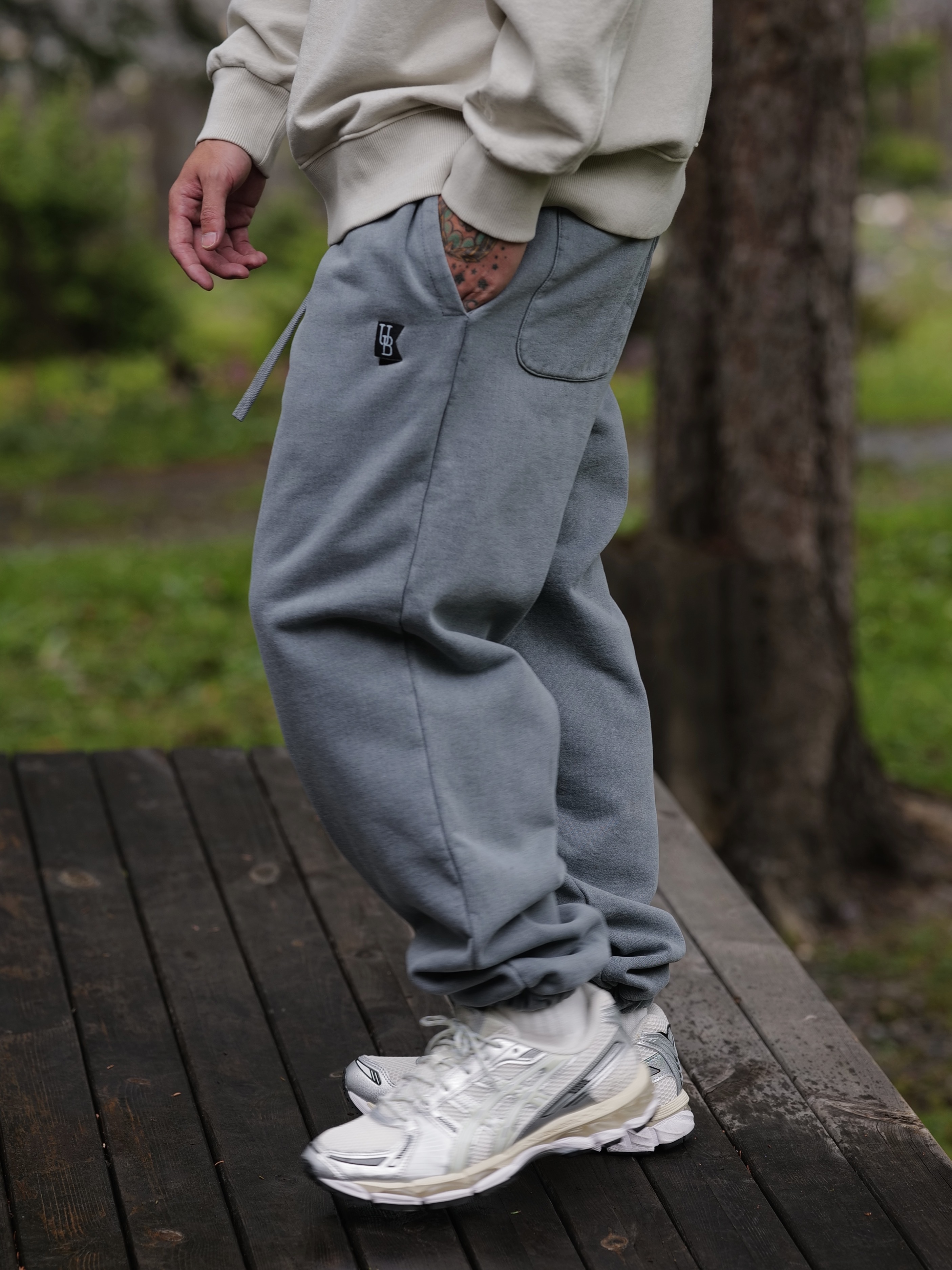 #預購 UNBENT 24AW 復古 蠟染 水洗 刺繡 鋪棉 重磅棉褲 3色