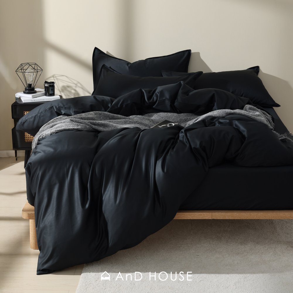300織精梳純棉｜100%純棉｜寂夜黑｜單品&床包被套組
