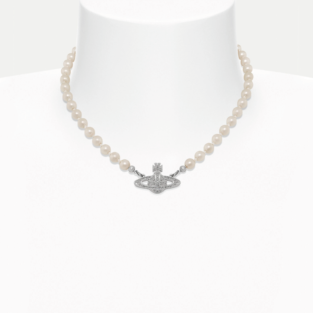 VivienneWestwood - Mini Bas Relief Pearl Choker