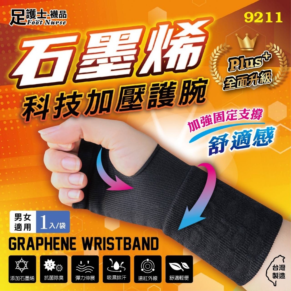 石墨烯科技加壓護腕《一組兩袋》