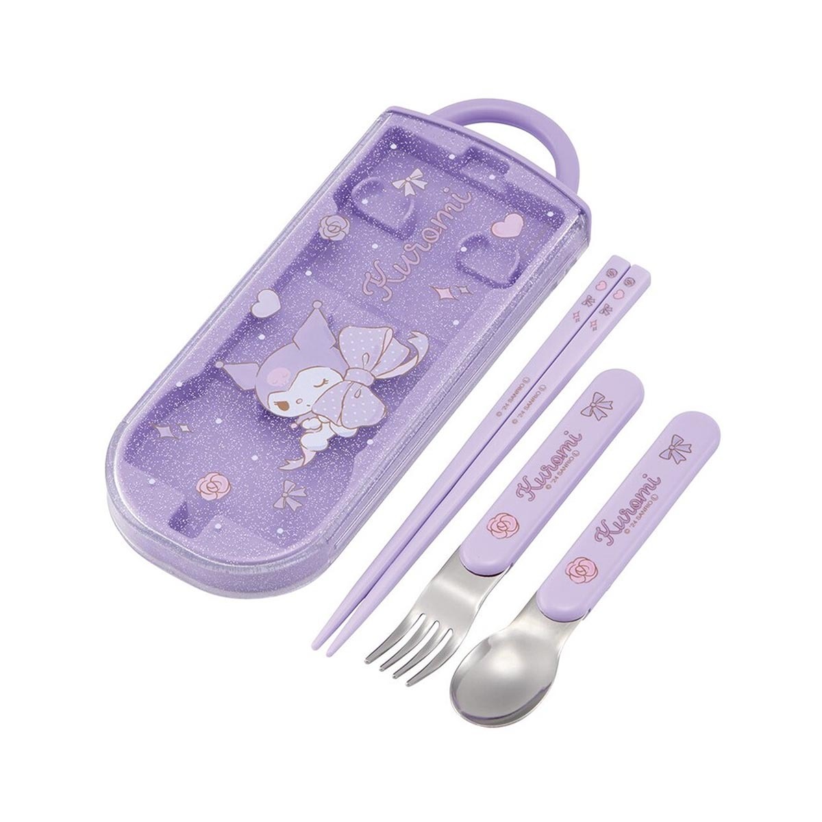 日本品牌 Skater Kuromi 筷子更叉子連盒 -TACC2AG