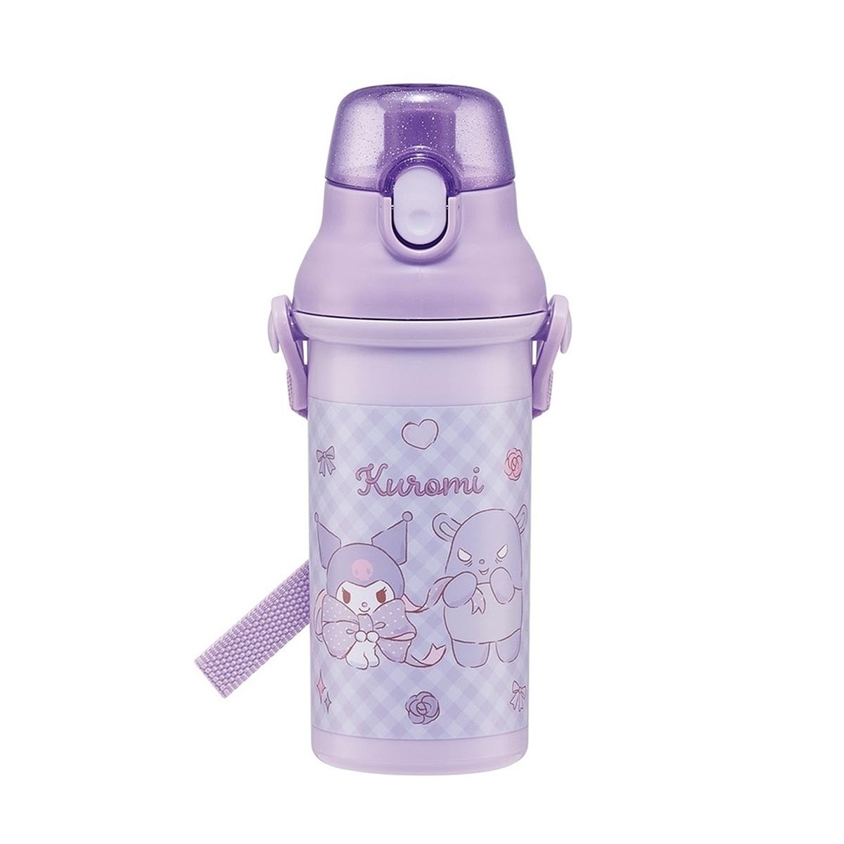 日本品牌 Skater Kuromi 480ml 一鍵式學童水壺 -AG