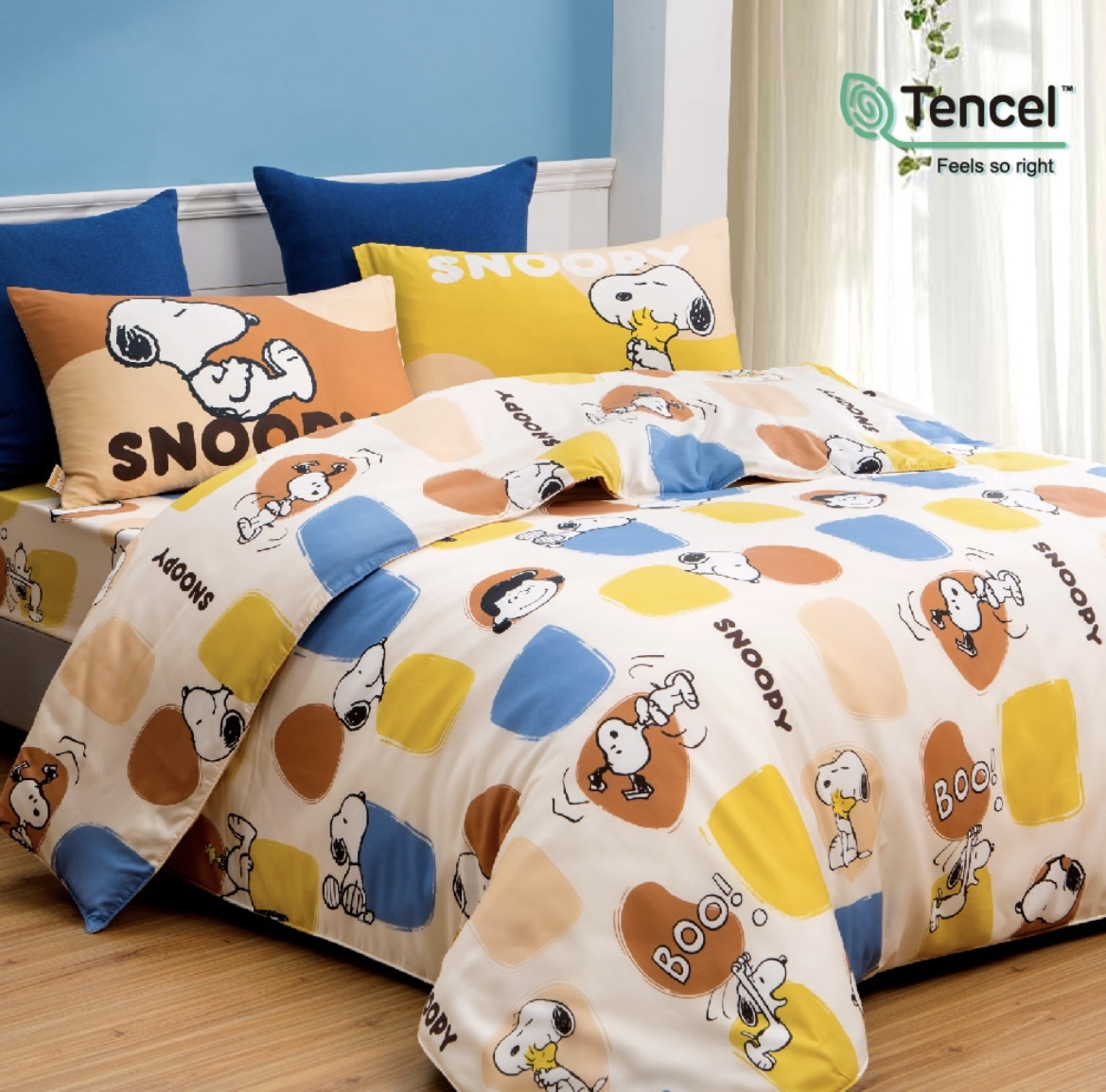 SNOOPY床包兩用被組 | 50支天絲 | SN135大藝術家