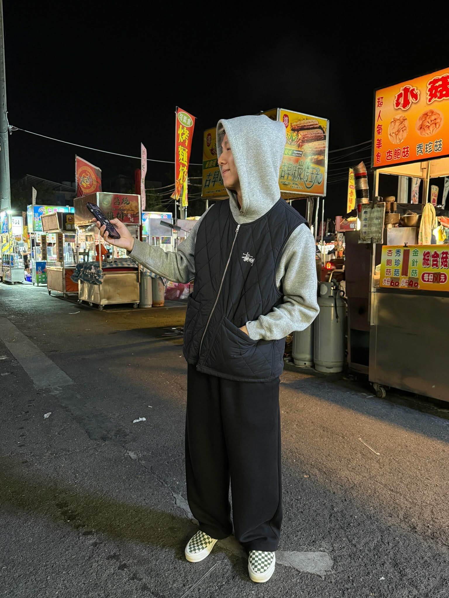 Stussy Diamond Quilted Vest Black 鋪棉 背心 (115637)