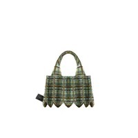 [S] PLEATS MAMA TWEED MINI TOTE BAG,SAGE, PM11ZW-MB04-SG1-F [FINAL SALE] (SPL93)