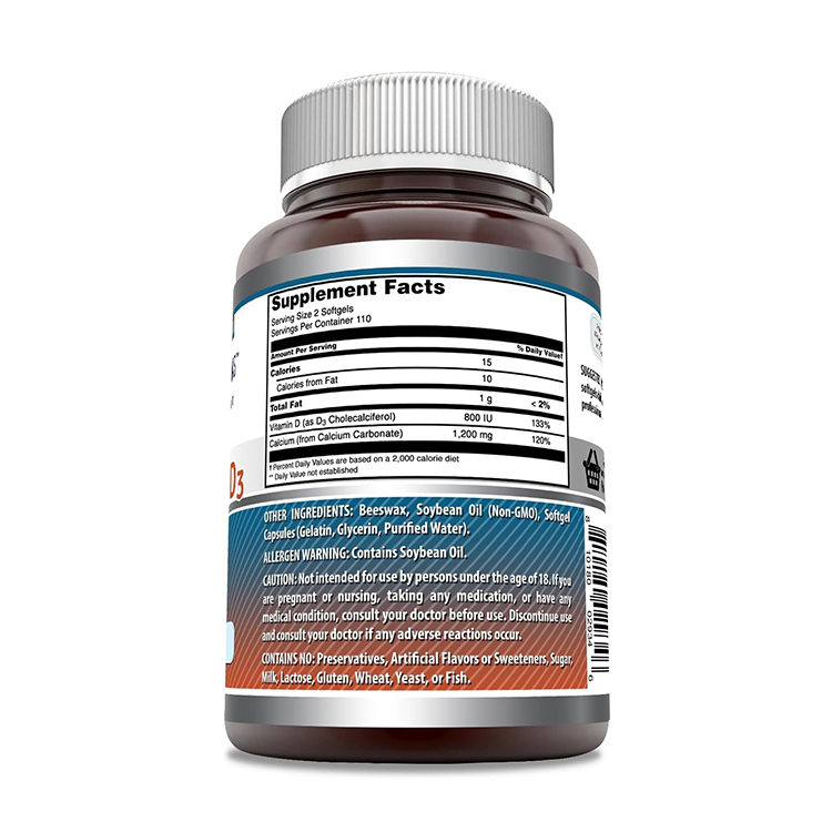 Amazing Formulas Calcium with Vitamin D3 ,220 Softgels
