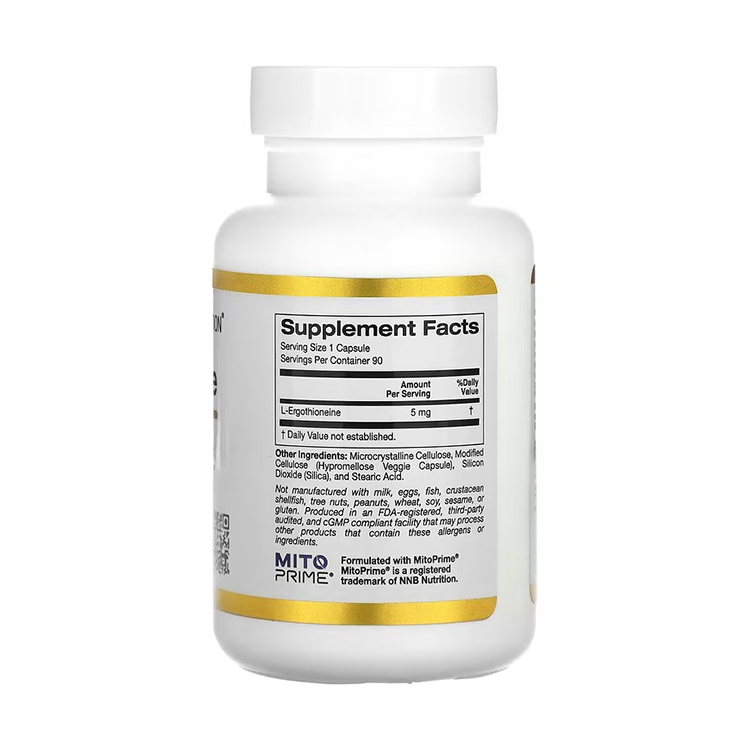 California Gold Nutrition Ergothioneine, 5 mg, 90 Veggie Capsules