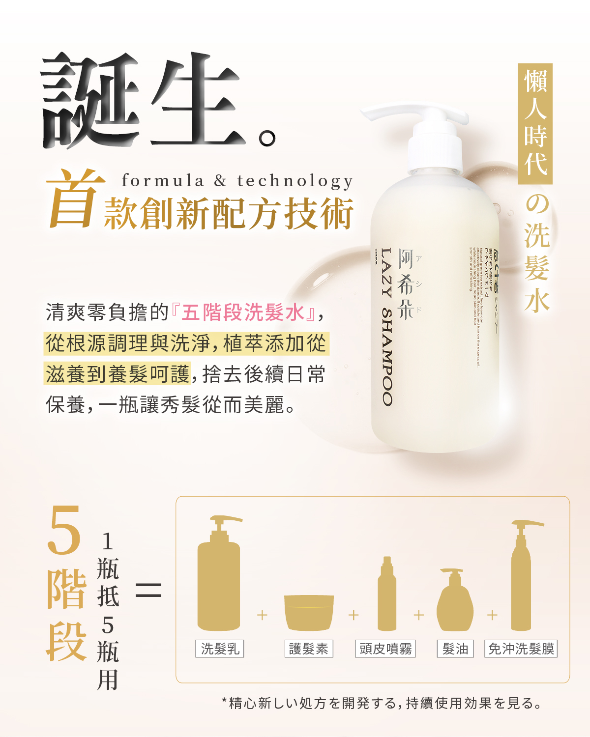 【直播】KAFEN TW081913 阿希朵5合1洗髮精 500ml (送亞希朵金煥奇蹟髮露100ml)