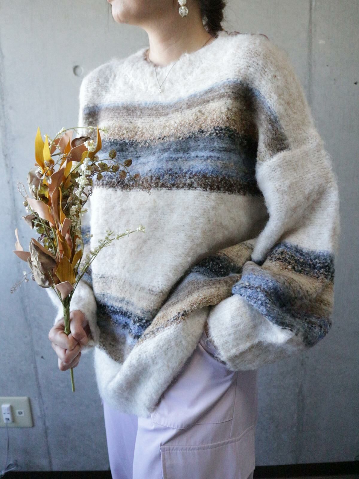 米啡色復古風毛海感毛衣【日本直送】