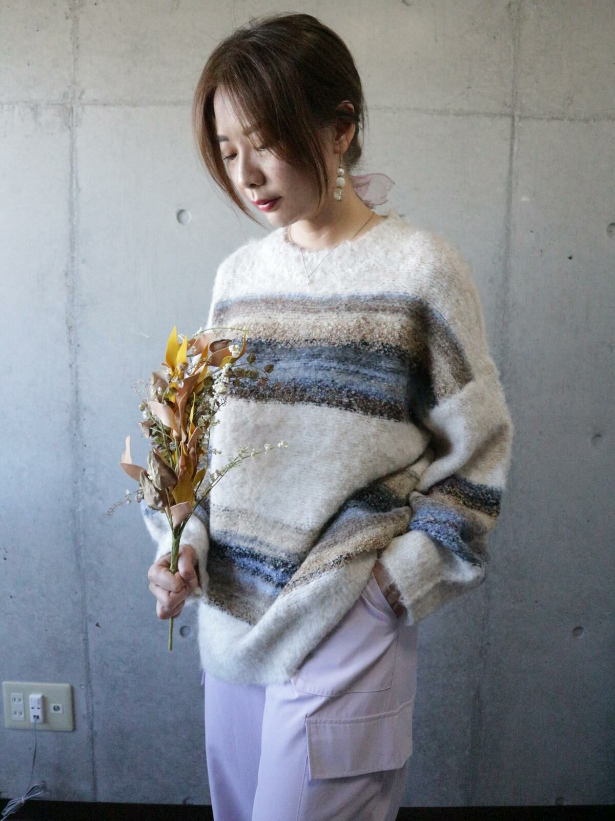 米啡色復古風毛海感毛衣【日本直送】