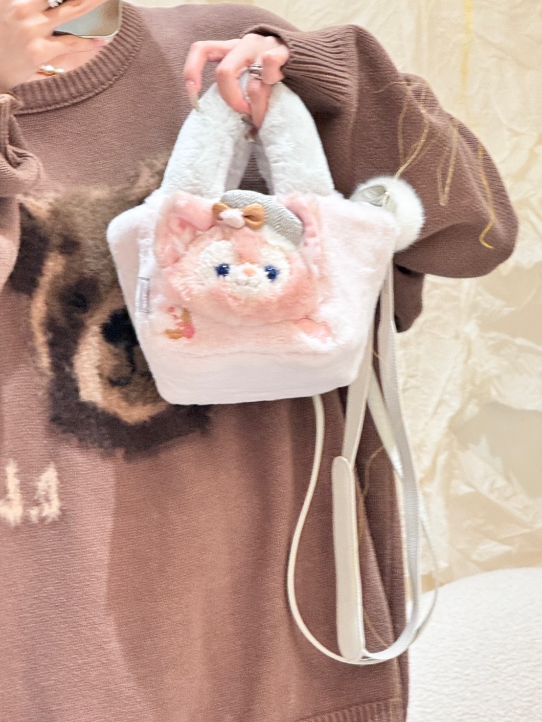 Disney迪士尼 達菲系列 玲娜貝兒  單肩包 手提包 相機包 （400060428880）