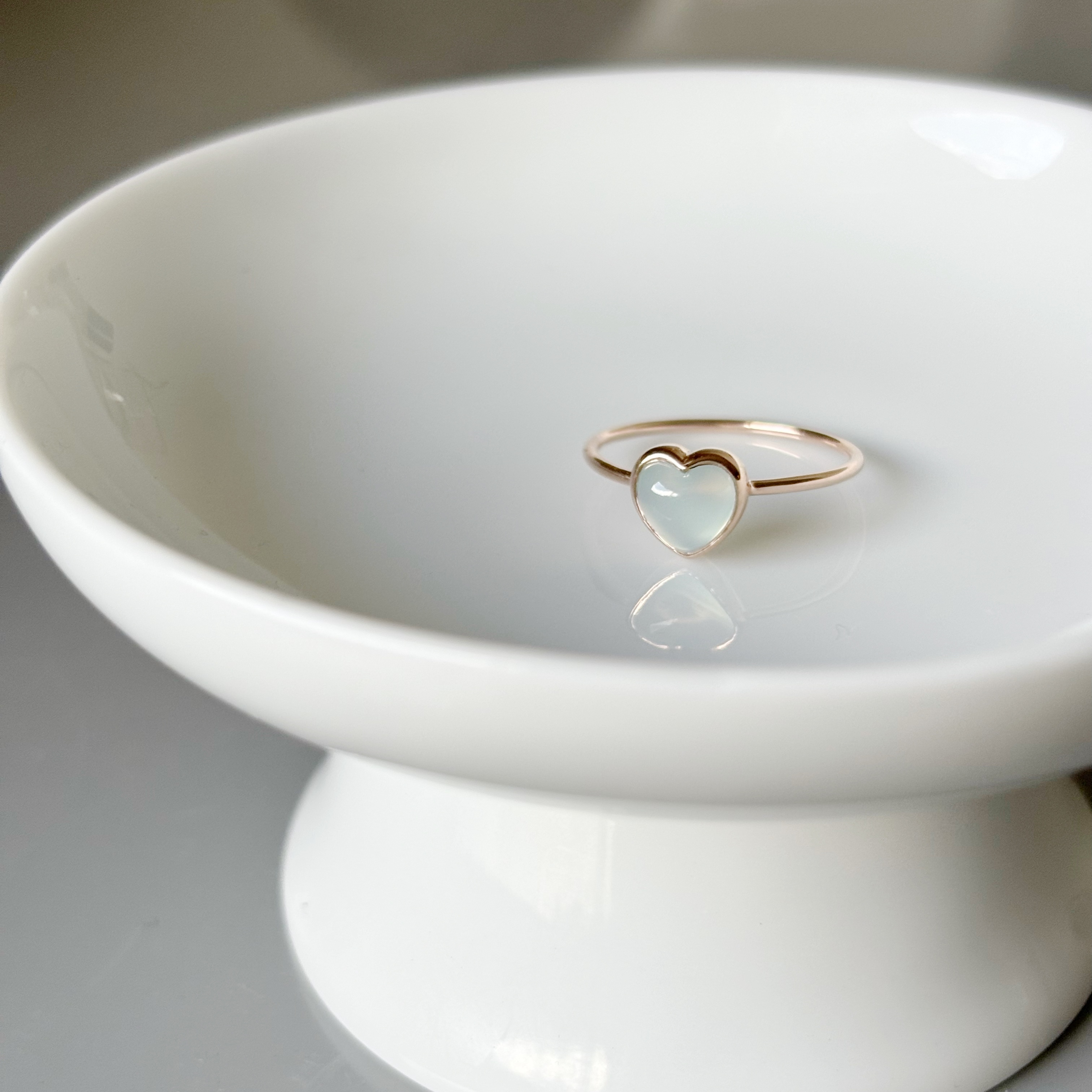 Big Heart海藍玉髓戒指