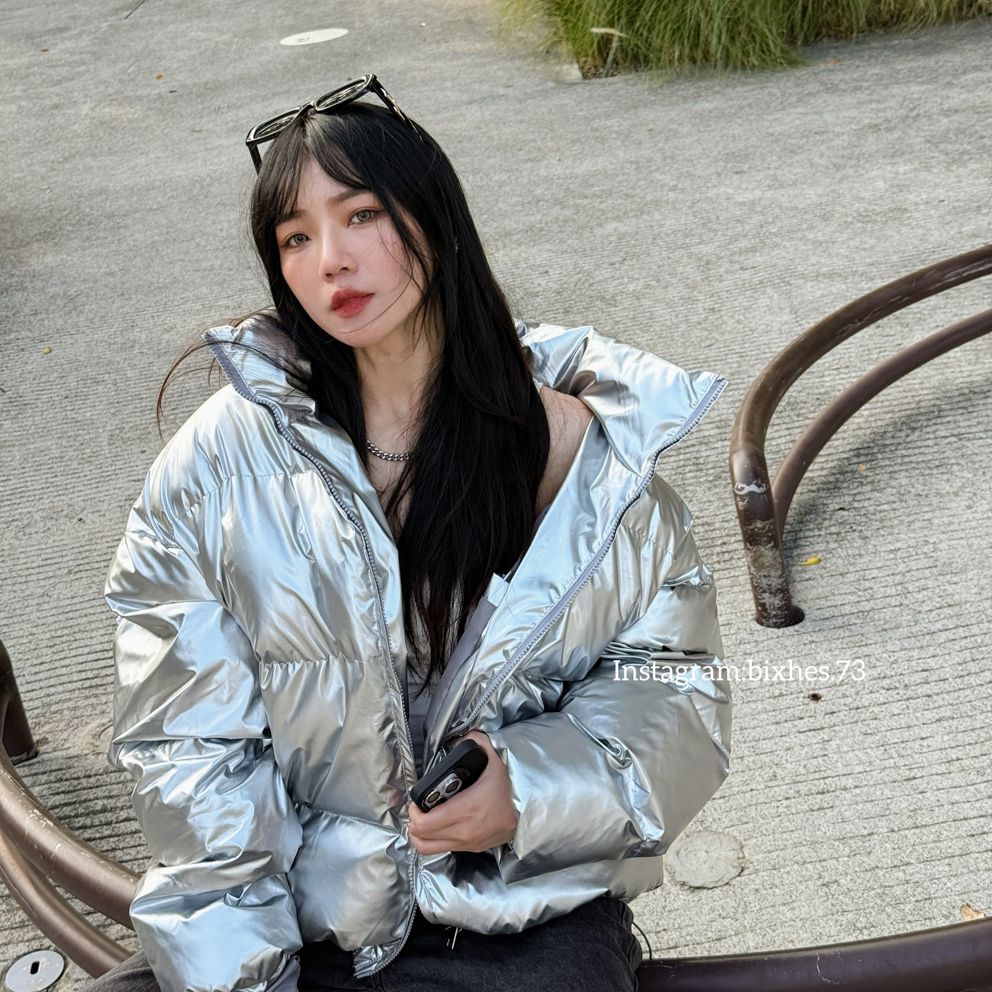 質感寬短霧面羽絨外套(F00026)