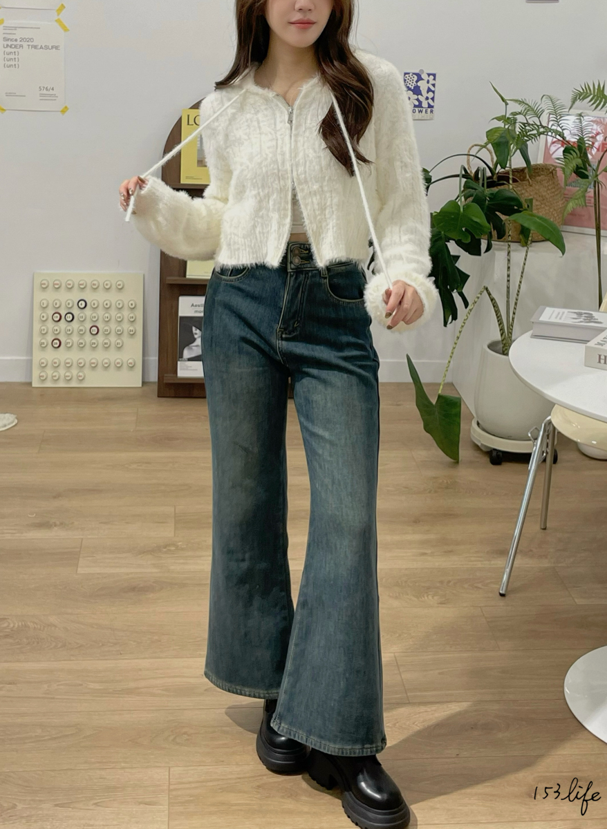 |預購|⛄️(加絨)小個子微喇叭微喇高腰垂墜感寬褲(XXS-L)(九分/長款)