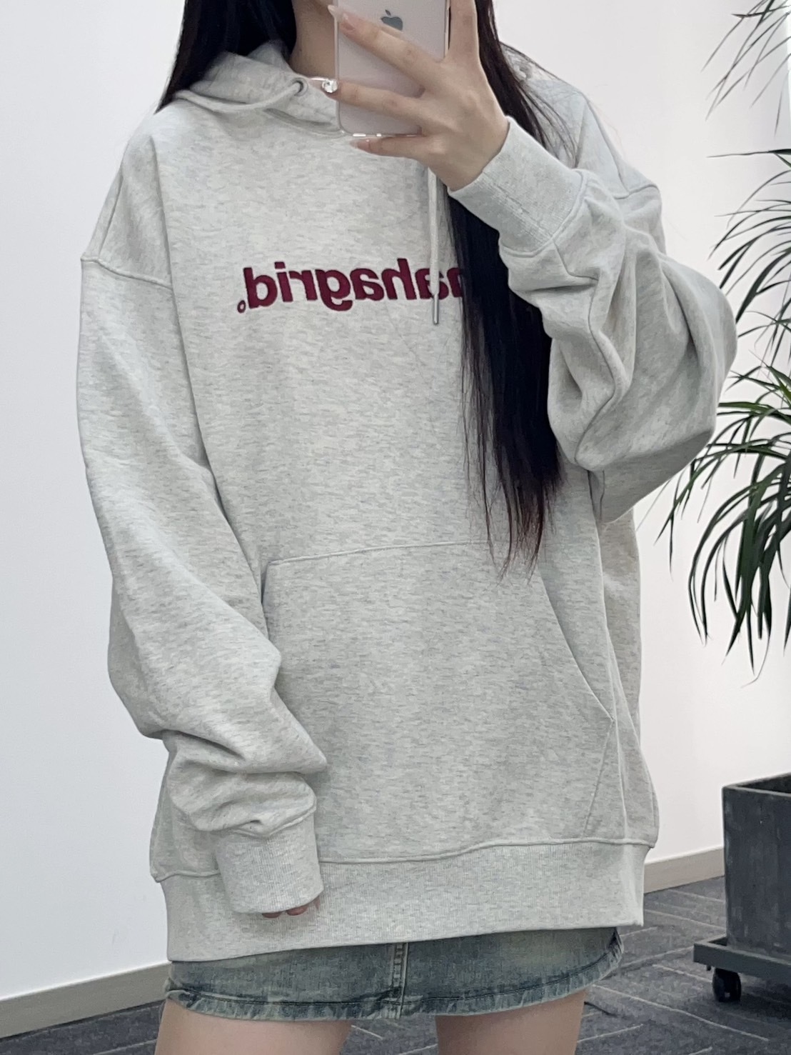 MAHAGRID 韓版LOGO字母刺繡 連帽衛衣 帽T 男女同款