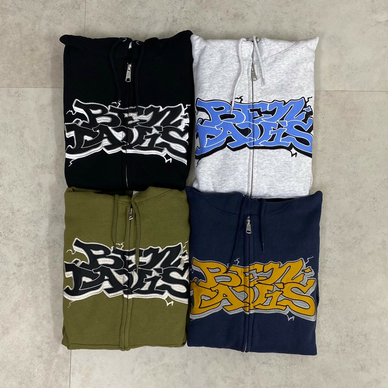 Ben davis graffiti zip hoodie 刺繡塗鴉拉鍊帽Tee I-24780063