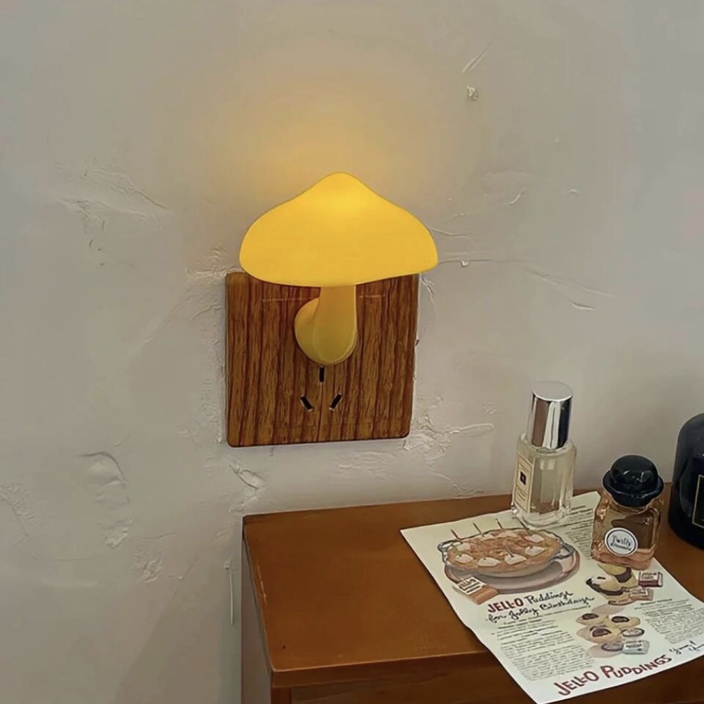 【現貨】小蘑菇 插電式 LED燈 小夜燈 光控感應 氛圍燈