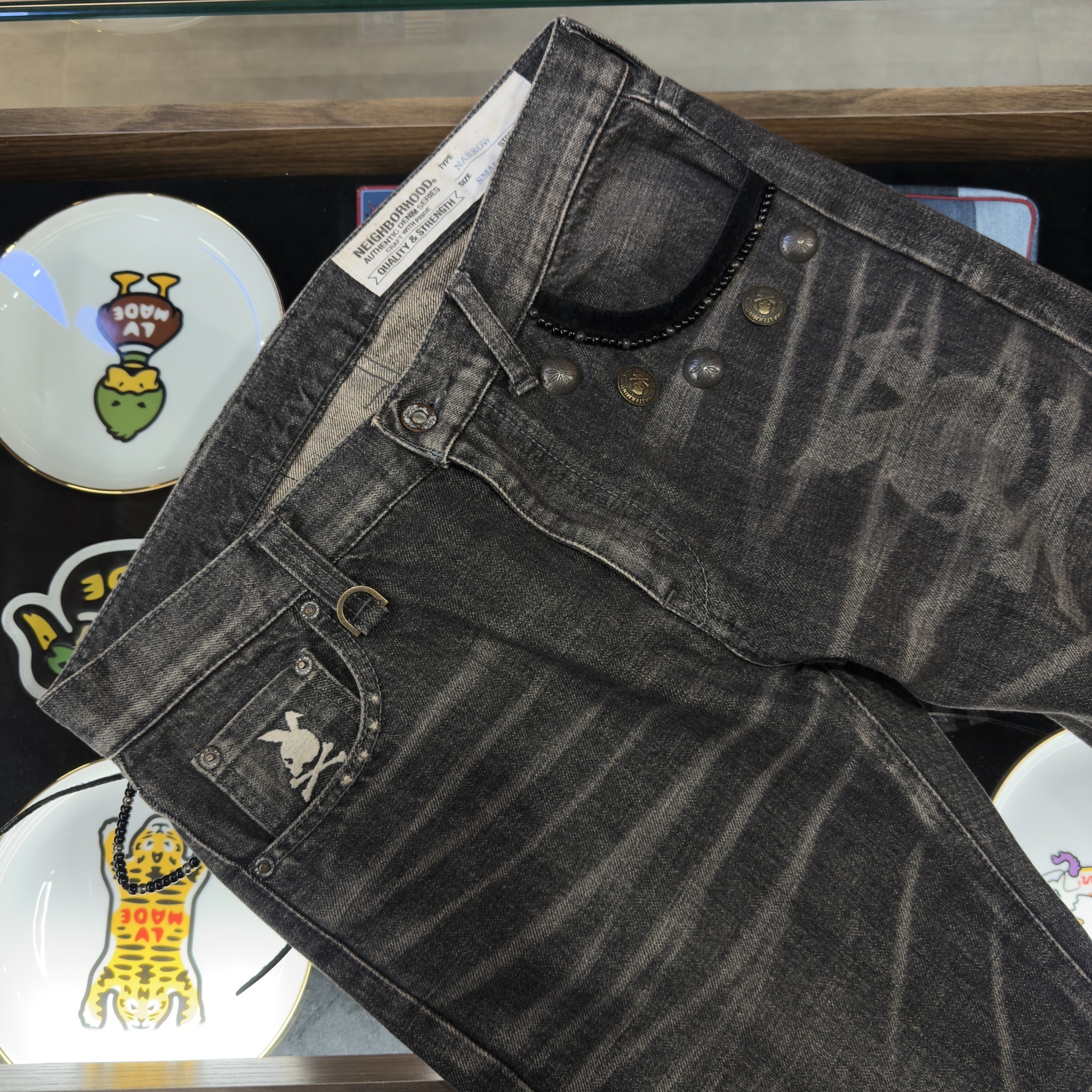 NEIGHBORHOOD X MASTERMIND JAPAN NARROW PANTS 窄版 黑色