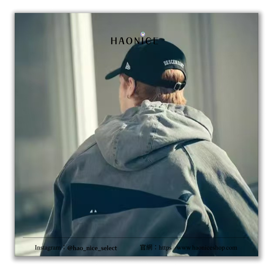 【HAO NICE】DESCENDANT MOLE HOODED LS SHIRT 24SS 背後經典大鯨魚LOGO 素色百搭 長袖 帽T
