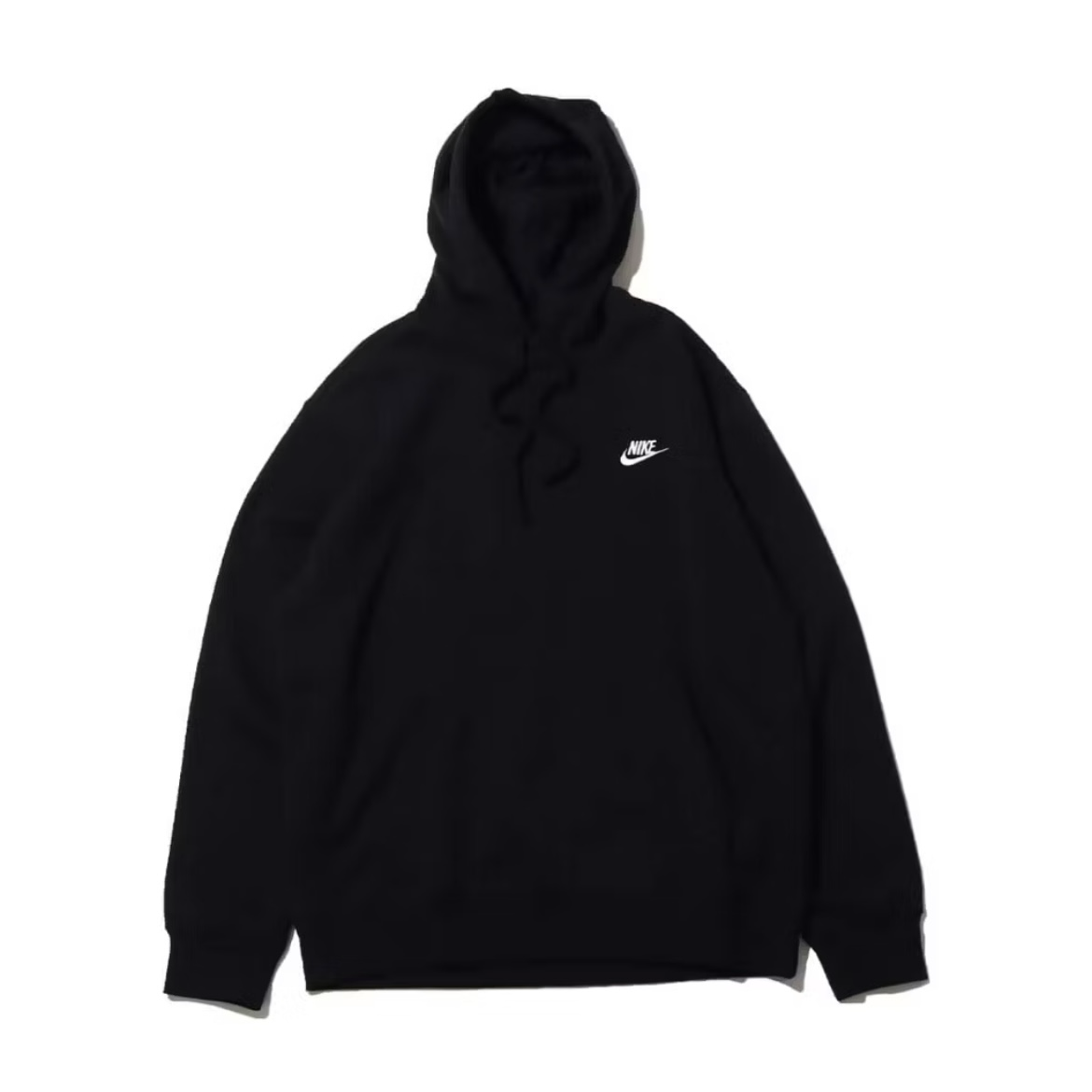 Nike Sportswear Club Fleece 黑色 刺繡Logo 帽Tee 長袖 刷毛 男女款