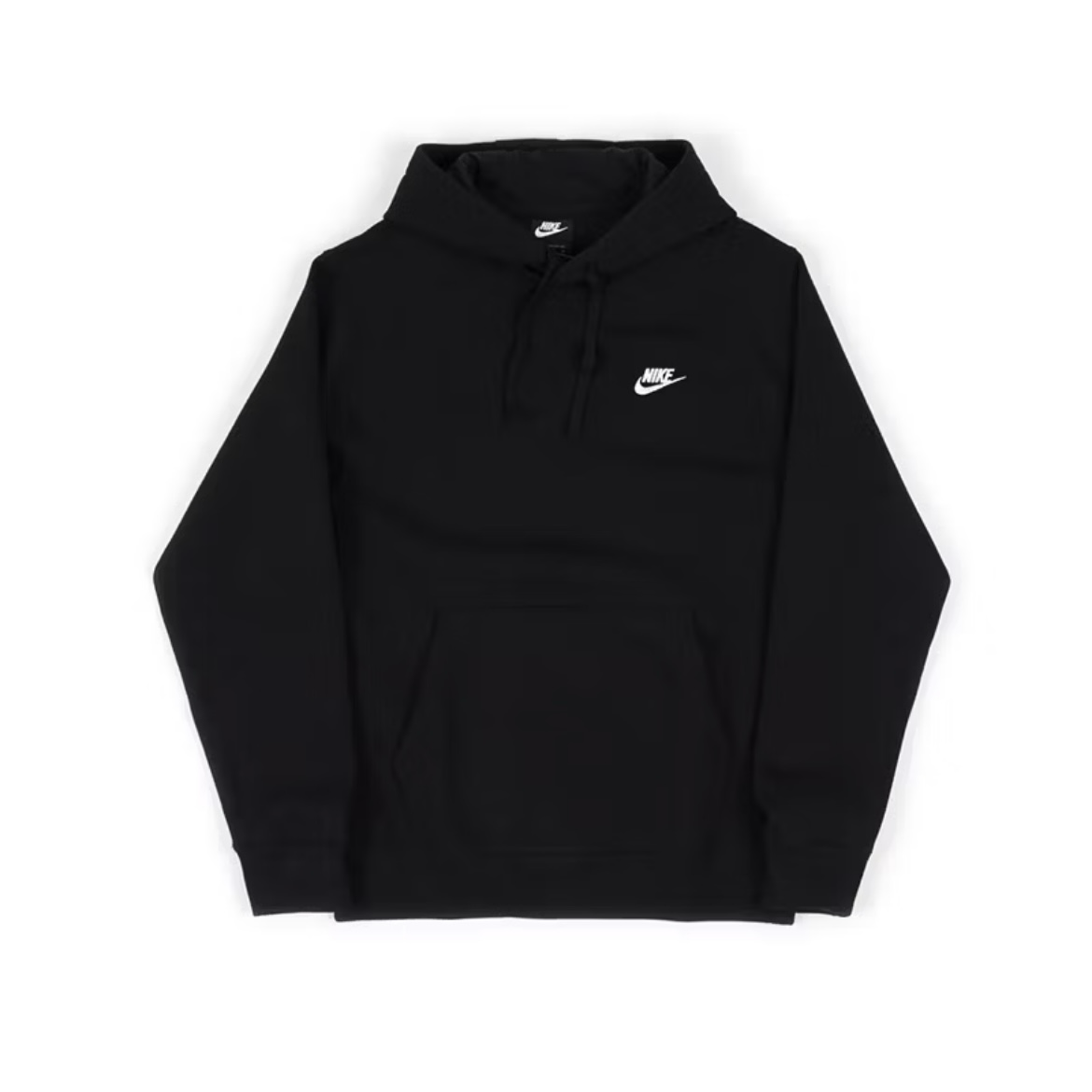 Nike Sportswear Club Fleece 黑色 刺繡Logo 帽Tee 長袖 刷毛 男女款