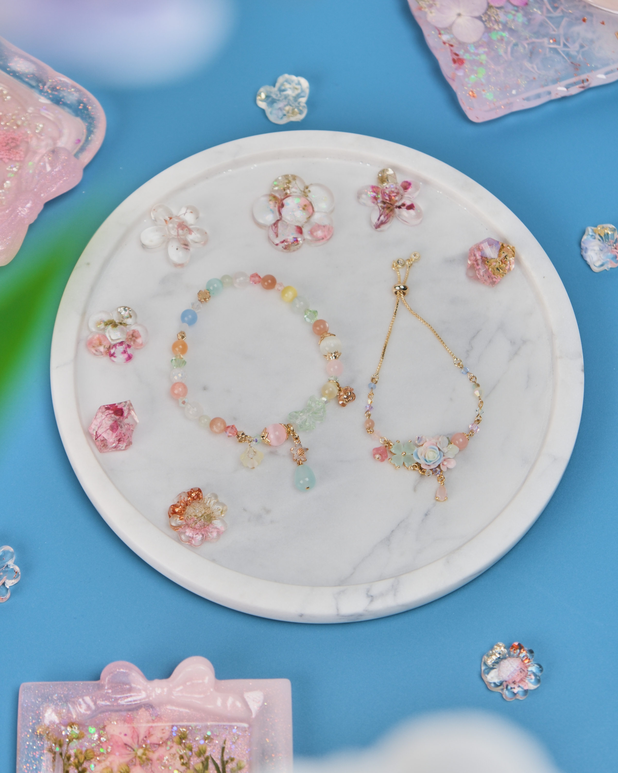 11462 Candy Color Natural Quartz Bracelet Set