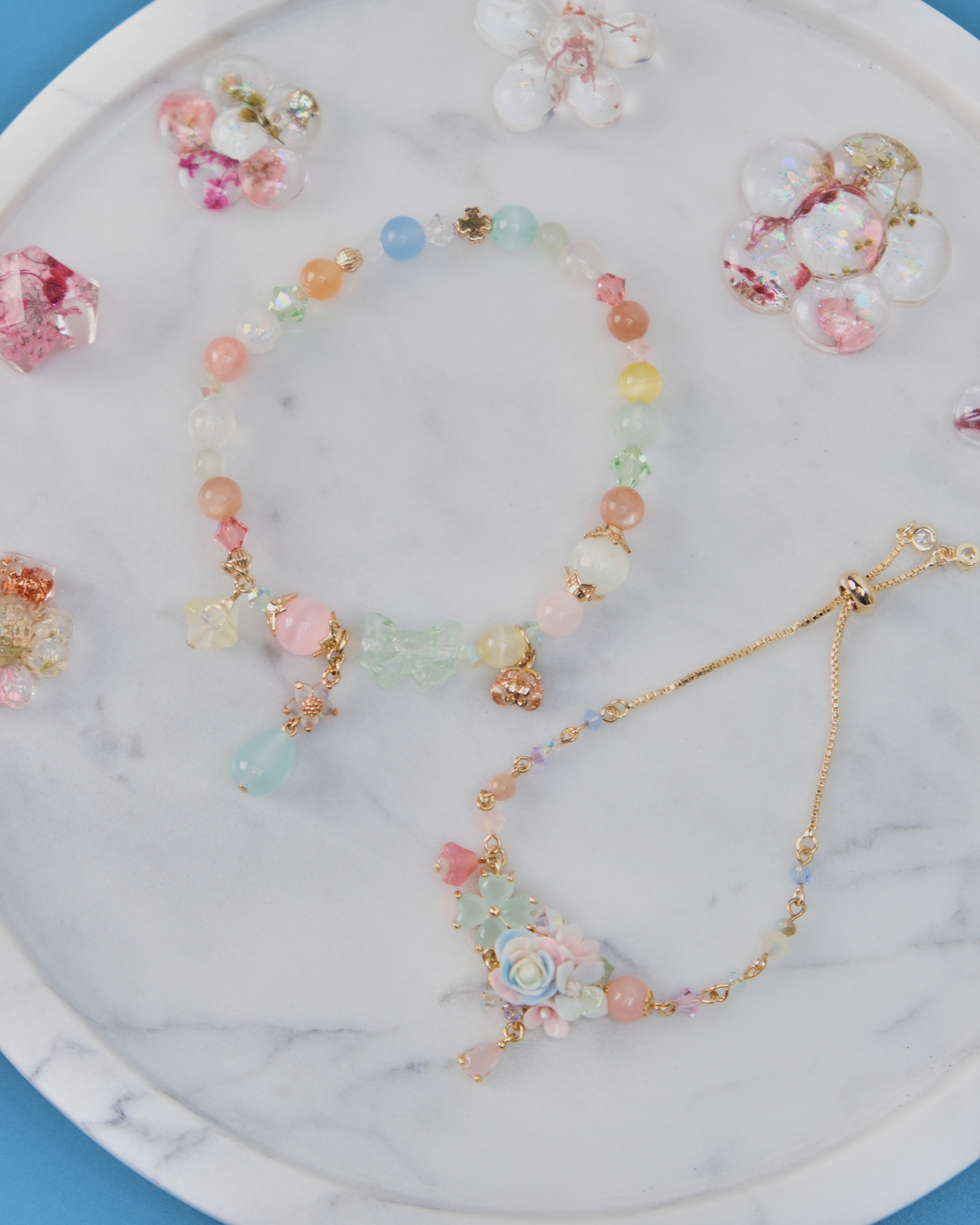 11462 Candy Color Natural Quartz Bracelet Set