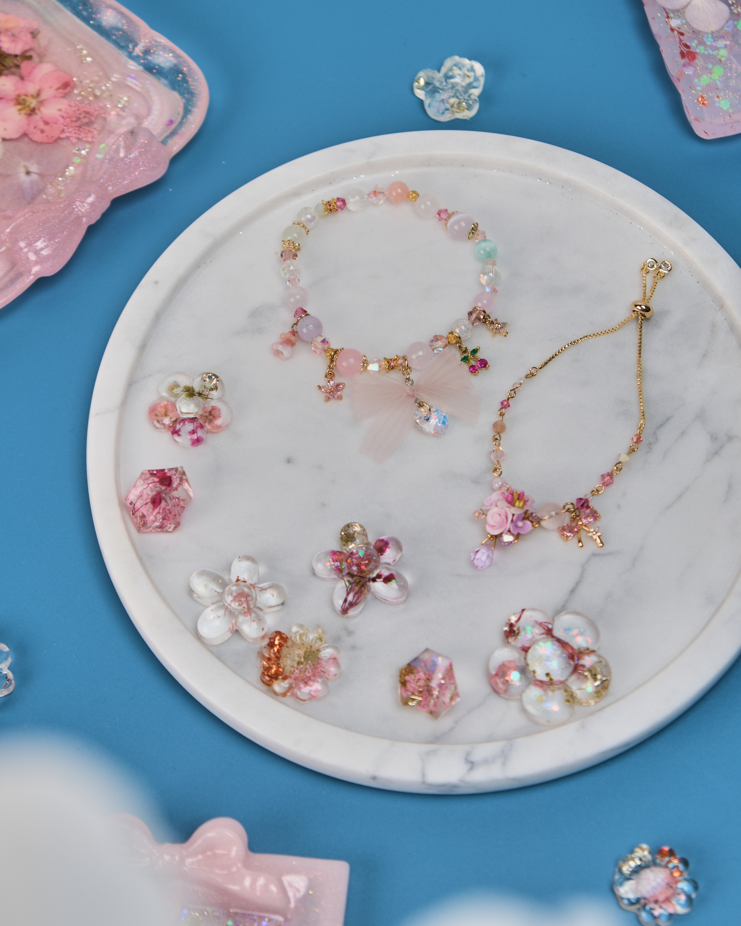 11465 Candy Color Natural Quartz Bracelet Set