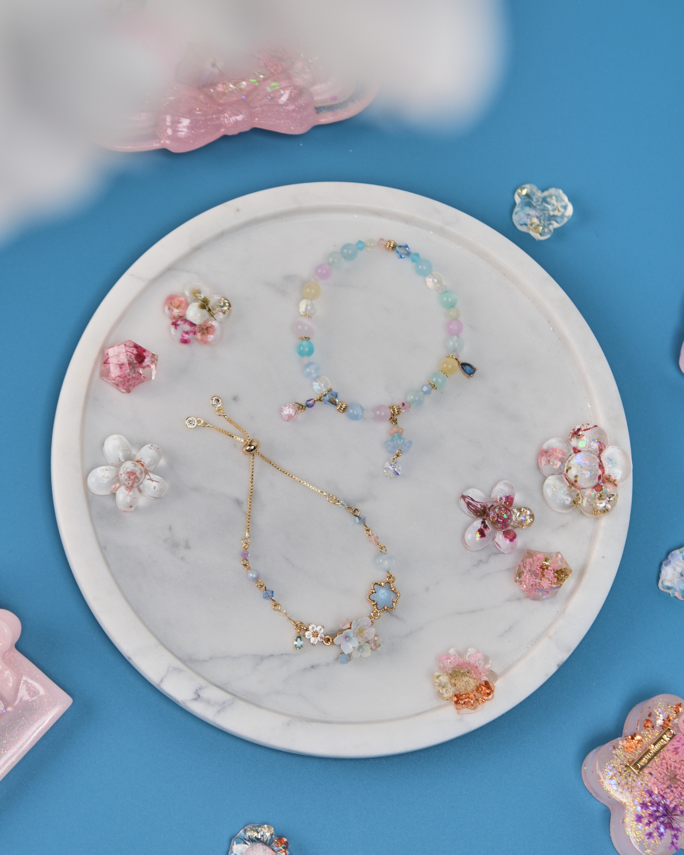 11466 Candy Color Natural Quartz Bracelet Set