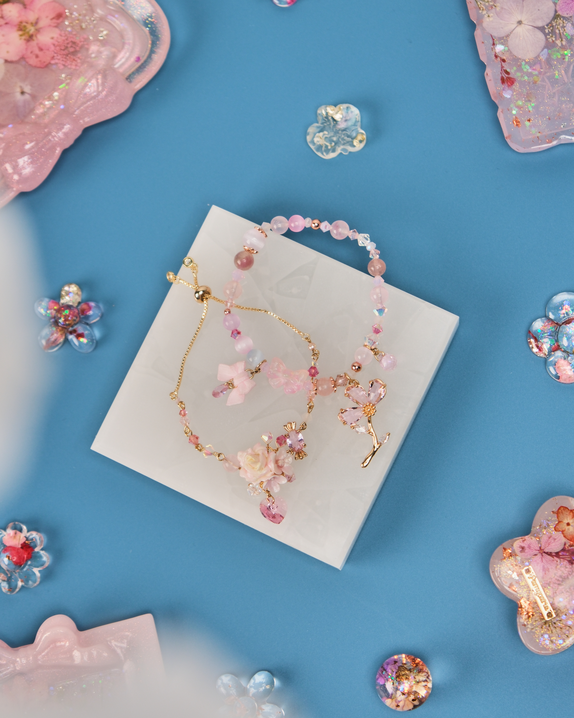 11467 Candy Color Natural Quartz Bracelet Set